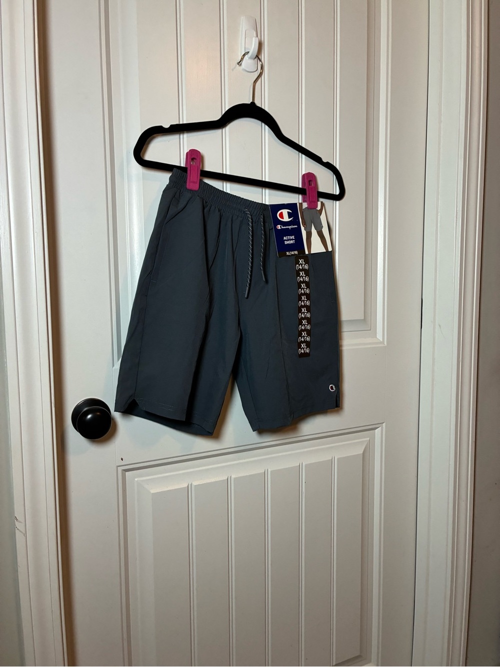 Boys Champion Gray Elastic-Waist Athletic Shorts